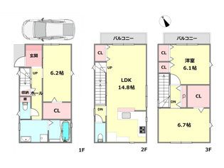【間取り】 尼崎市武庫町1丁目建築条件付き宅地の間取り