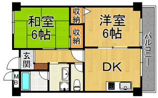 【間取り】 プライムハイツの間取り