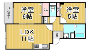 【間取り】 ビューラー藤木の間取り