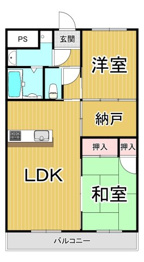 【間取り】 レインボー甲東の間取り