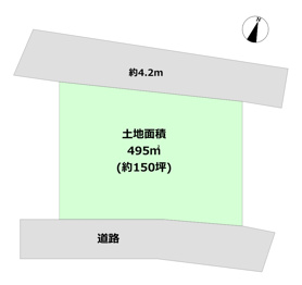 【間取り】 川西市東畦野山手1丁目売り土地の間取り