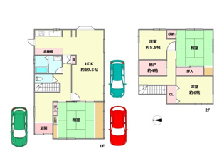 【間取り】 川西市鴬の森町中古戸建の間取り