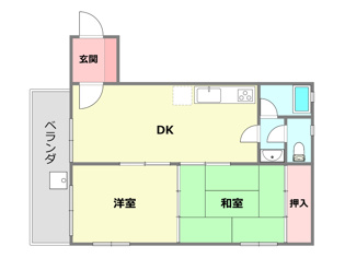 【間取り】 イスズハイツベル苦楽園P-1の間取り