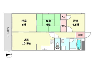 【間取り】 グリーンハイツ塚口の間取り