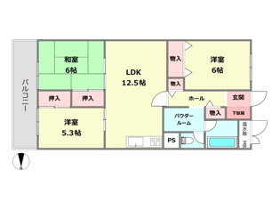 【間取り】 3階東向きの住戸