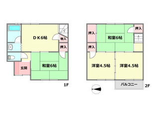 【間取り】 尼崎市長洲中通2丁目中古戸建の間取り