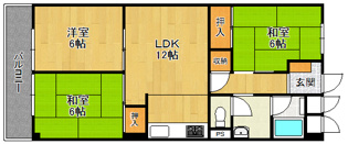 【間取り】 宝塚ビューハイツの間取り