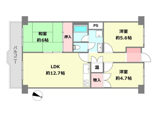 【間取り】 芦屋打出ビューハイツの間取り