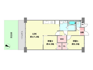【間取り】 魚崎レックスマンション2号棟の間取り