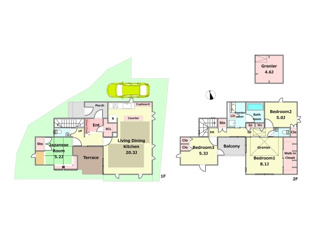 【間取り】 神戸市東灘区住吉山手2丁目中古戸建の間取り