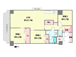 【間取り】 ローレルハイツ宝塚1号棟の間取り