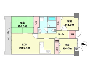 【間取り】 武庫川はなのまち30号棟の間取り
