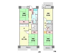 【間取り】 武庫川樹のまち13号棟の間取り