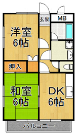 【間取り】 カーサクライマーの間取り