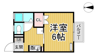 【間取り】 鶴居荘エー棟の間取り
