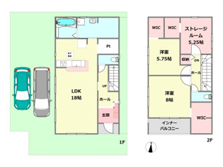 【間取り】 間取り:荷物や趣味が増えても安心の広い収納あり(ストレージルーム)、スーツケースなども収納できるウォークインクローゼットが3ヶ所ございます。
