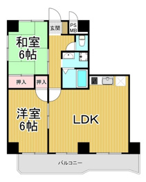 【間取り】 白峰コーポの間取り