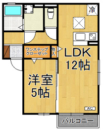 【間取り】 エンジェル御園の間取り
