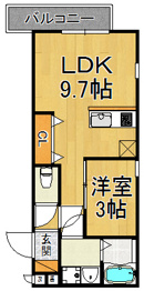 【間取り】 グランファーレ宝塚の間取り
