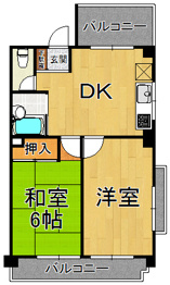 【間取り】 ブラン段上町の間取り