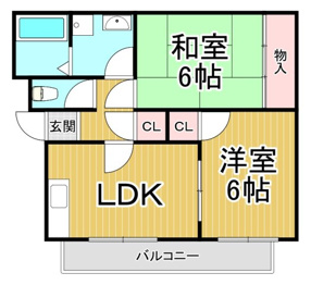 【間取り】 ブラウンハイツの間取り
