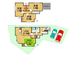 【間取り】 松園町戸建の間取り