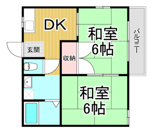 【間取り】 コスモパレスの間取り
