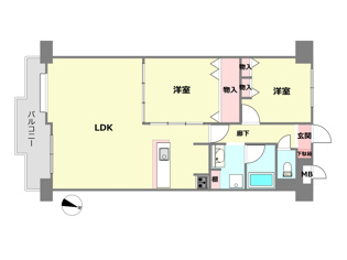 【間取り】 マイシティ伊丹壱番館の間取り