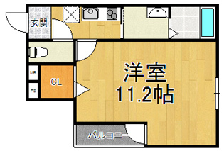 【間取り】 フジパレス長洲西通の間取り