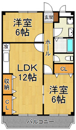 【間取り】 フリーダム常吉の間取り