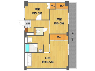【間取り】 ビレッジハウス山本4号棟の間取り