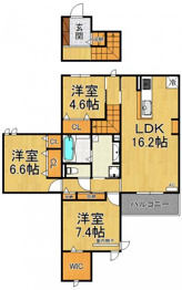 【間取り】 D-Room中州の間取り