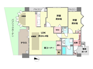 【間取り】 セレッソコート芦屋中央公園の間取り