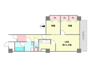 【間取り】 ヴィエント西宮の間取り
