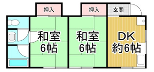 【間取り】 別府コーポの間取り