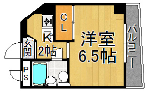 【間取り】 ハイツアルペン東難波の間取り