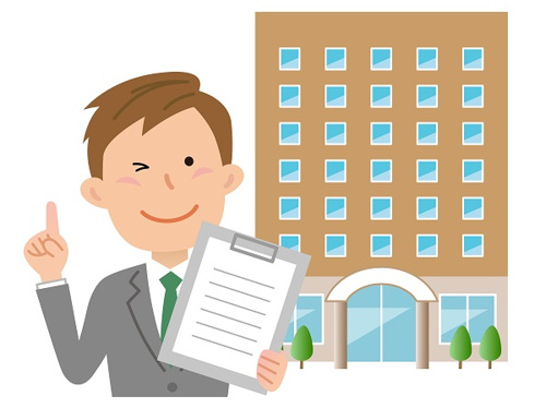 不動産の売却査定を行う営業マン