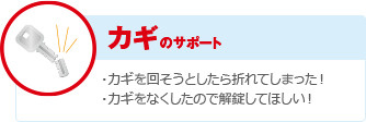 カギのサポート