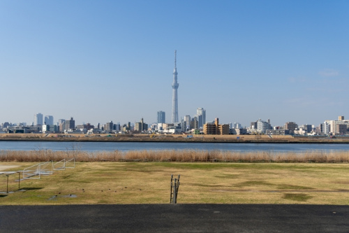 北区花火会の穴場スポットの荒川河川敷