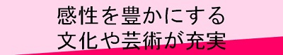 感性を豊かにする文化や芸術が充実
