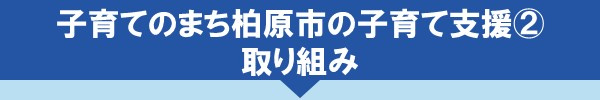 子育てのまち柏原市の子育て支援②取り組み