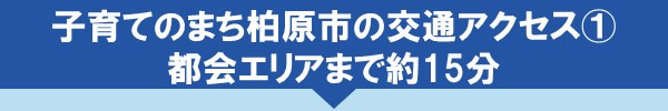 子育てのまち柏原市の交通アクセス①都会エリアまで約15分