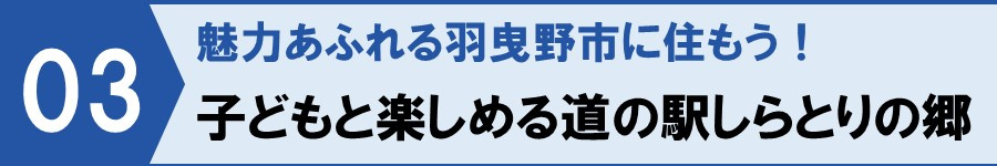 【魅力あふれる羽曳野市に住もう!子どもと楽しめる道の駅しらとりの郷】