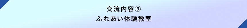 <交流内容③ふれあい体験教室>