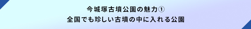 <今城塚古墳公園の魅力①全国でも珍しい古墳の中に入れる公園>