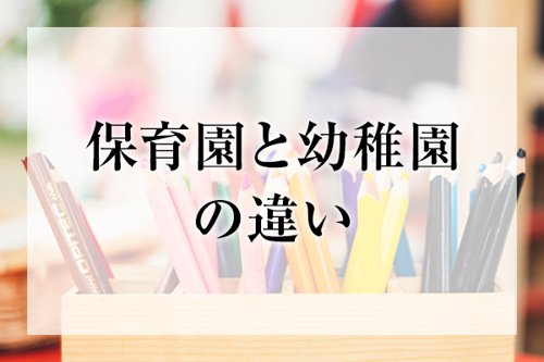 保育園と幼稚園の違い