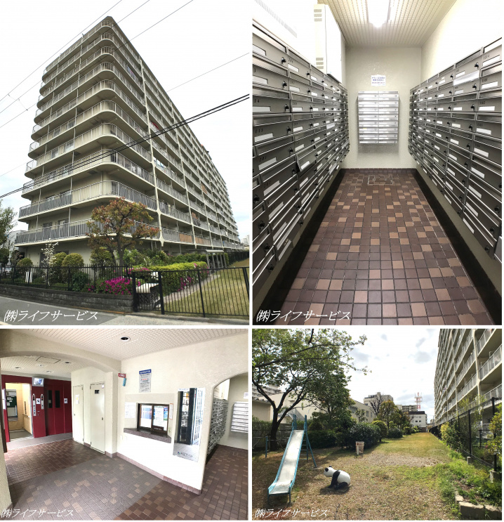 三国本町サンハイツの外観共用部