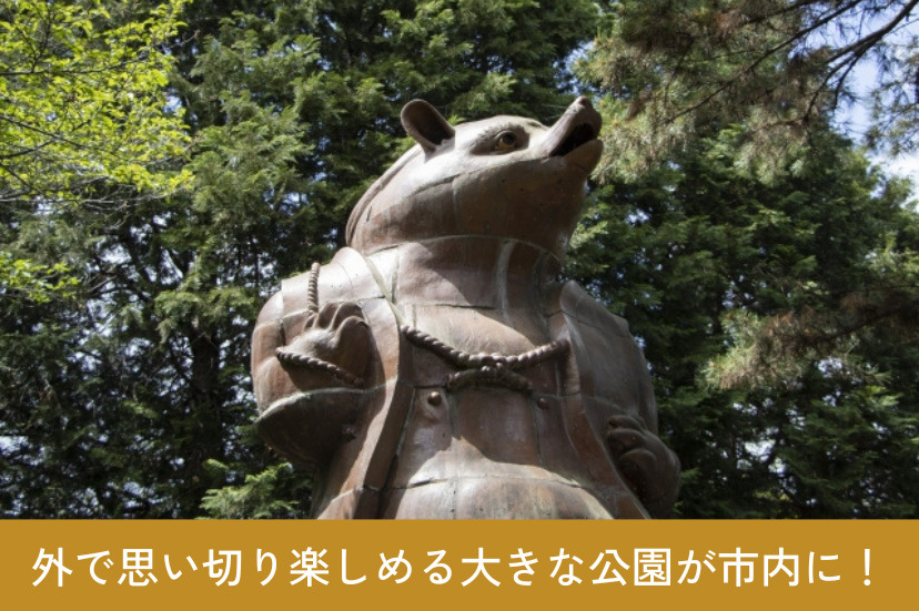 外で思い切り楽しめる大きな公園が市内に!