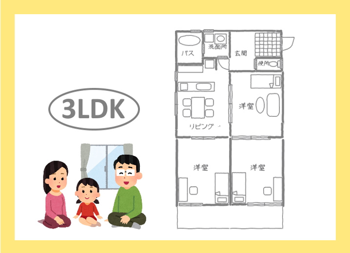 家族それぞれの空間を求めるなら「3LDK」