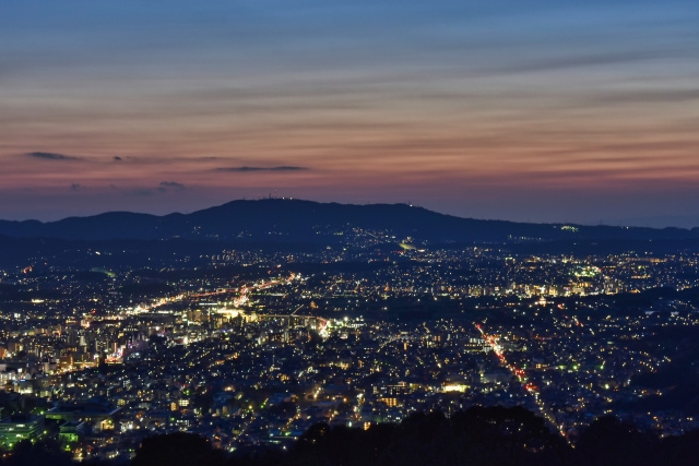 夜景100選に選ばれた 信貴生駒スカイライン
